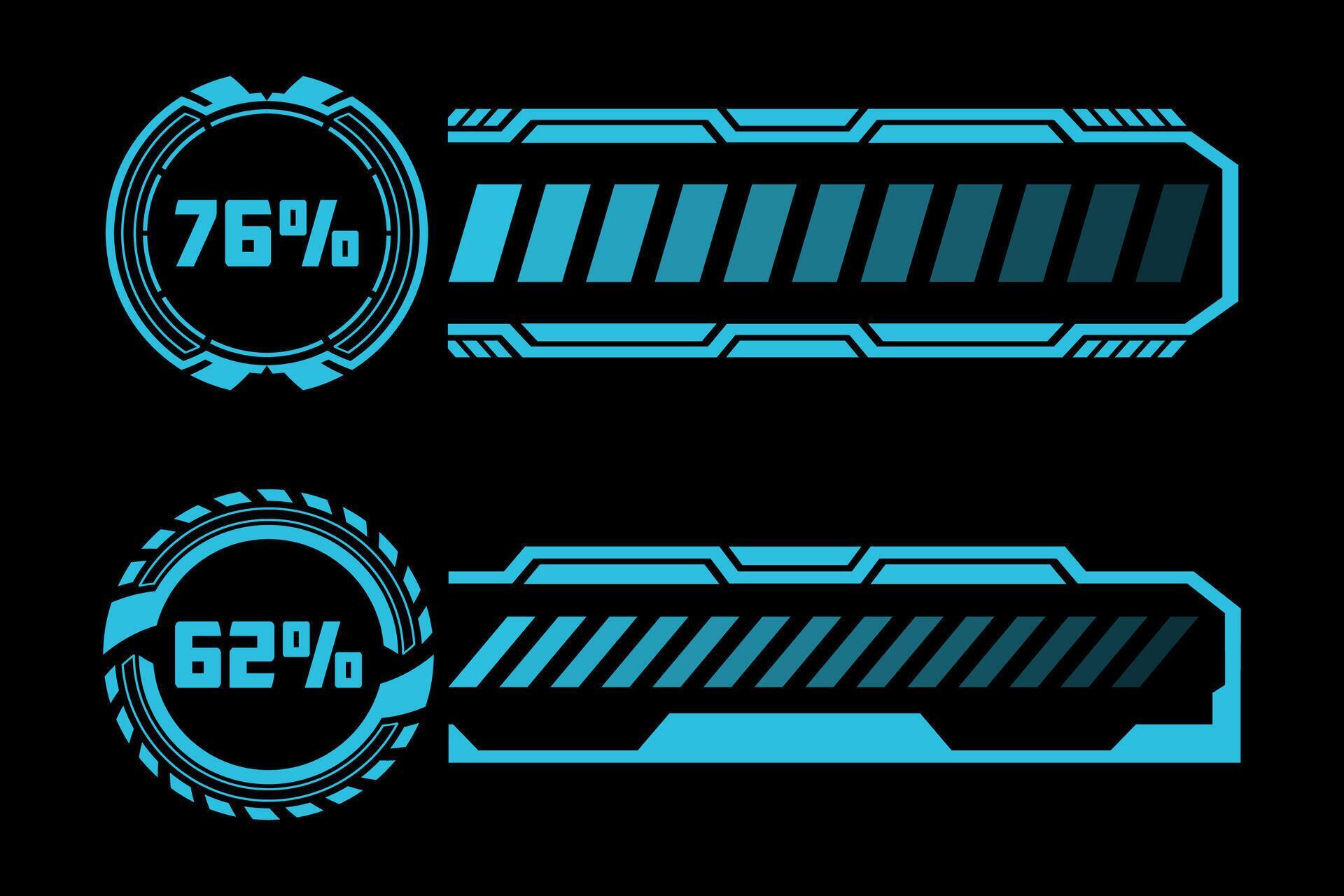 Futuristic HUD Interface Loading Bars and Sci fi Elements 49681521 ...
