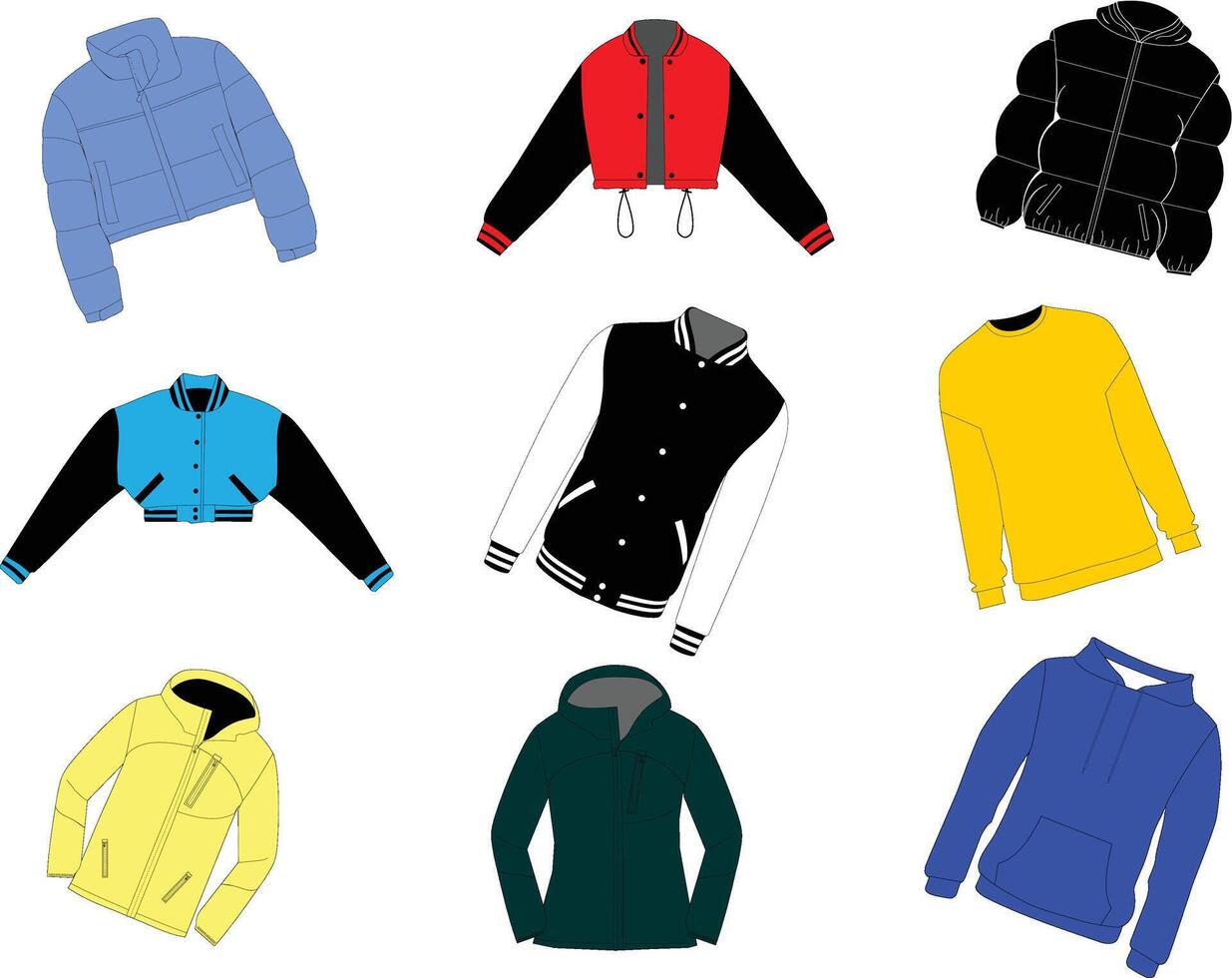 Set of Casual Wear vector