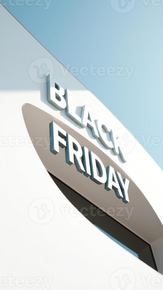 Black Friday Sign on White Wall photo