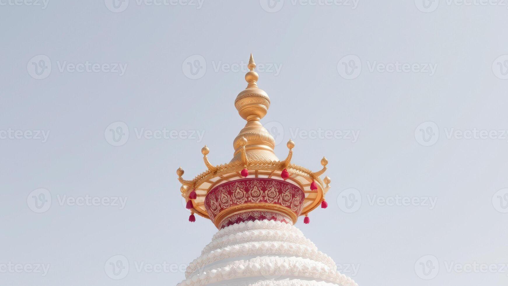 Golden Temple Top Against Sky photo