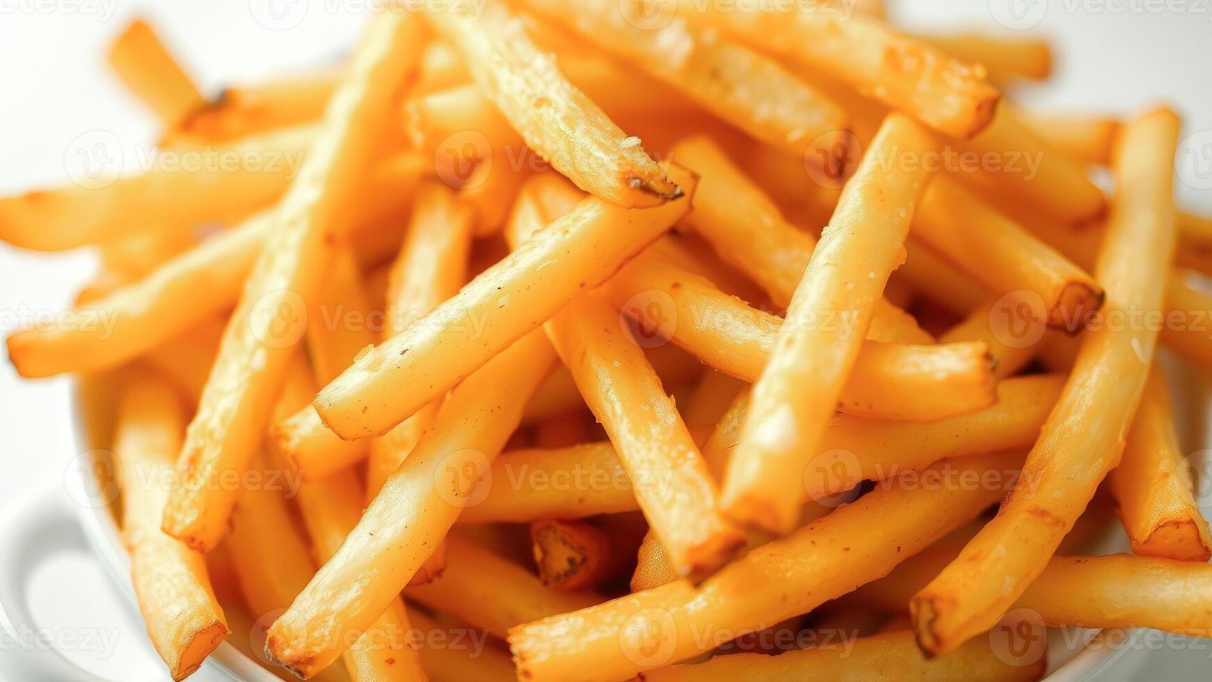 Golden French Fries Close Up photo