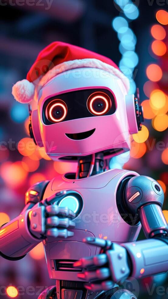 Festive Robot christmas photo