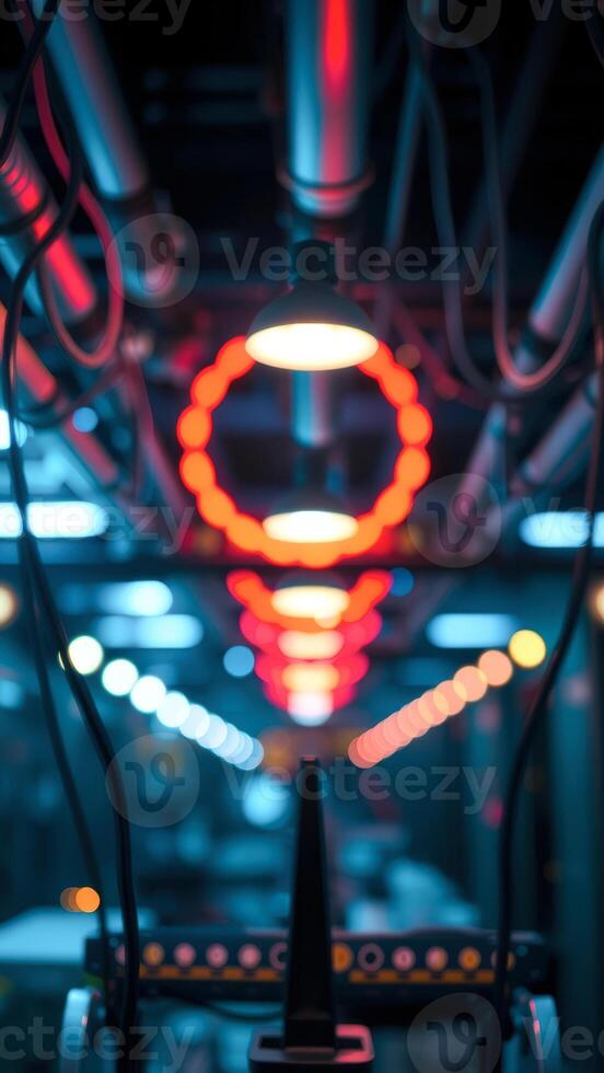 Abstract Red and Blue Lights photo