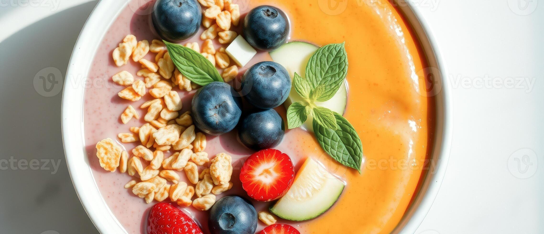 Colorful and Delicious Smoothie Bowl photo