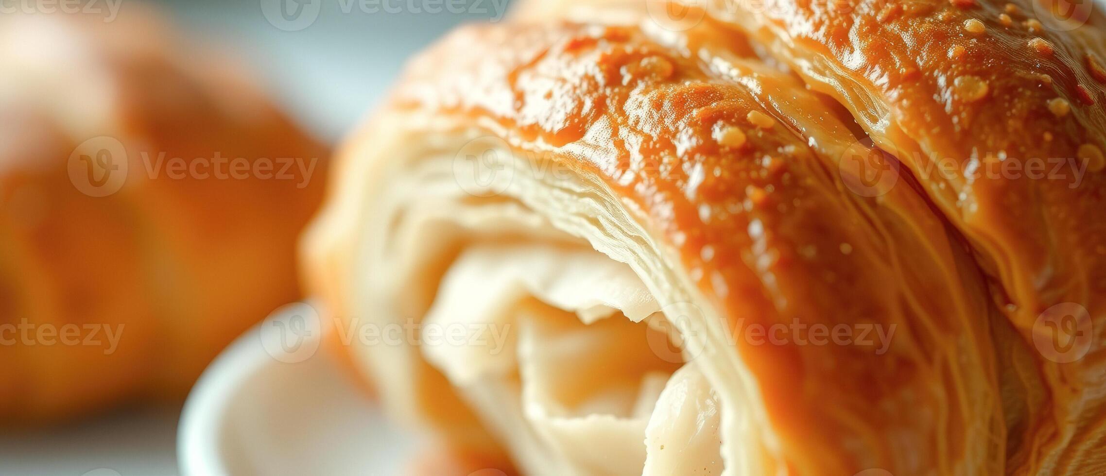 Closeup of a Delicious Croissant photo
