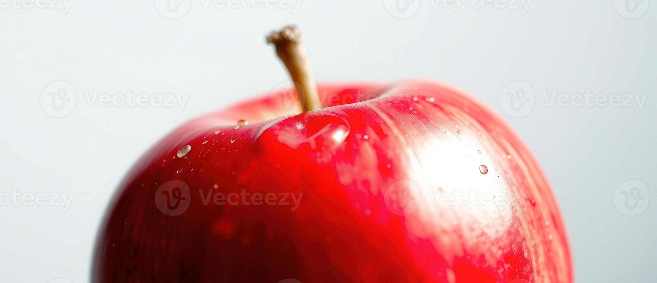 Red Apple with Water Drops photo