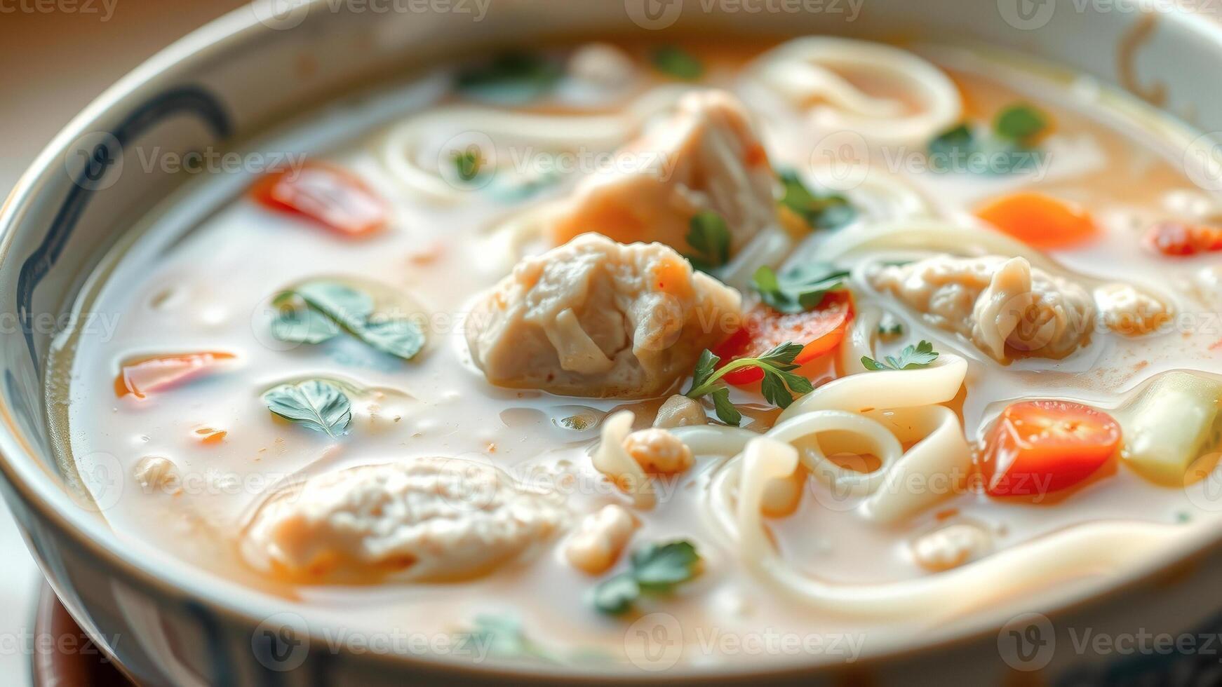 Creamy Chicken Noodle Soup with Fresh Herbs photo