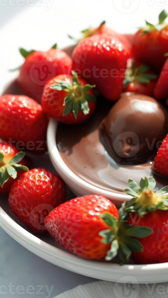 Strawberries and Chocolate Fondue photo