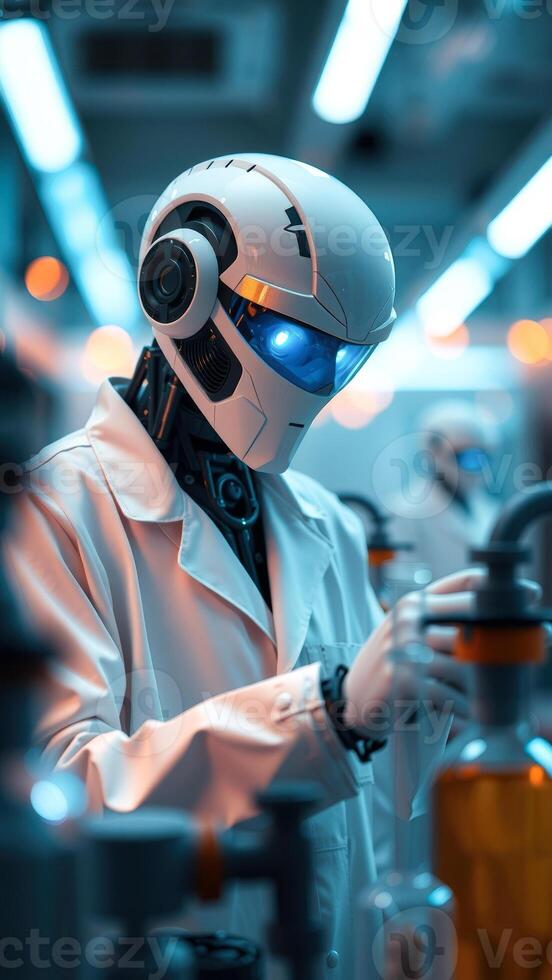 Robot Scientist in a Lab photo