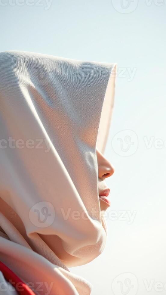 Portrait of a Woman in a Hijab photo