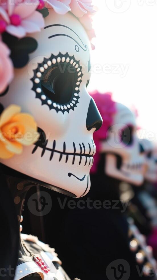 Day of the Dead Skull Face Close Up photo