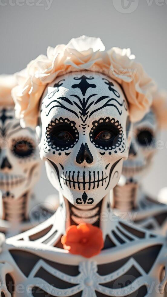 Sugar Skull with Flower Crown photo