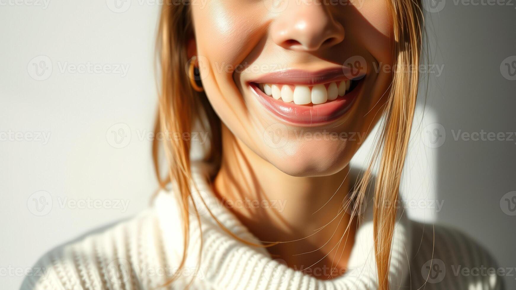 Close-up of a Woman's Smiling Face photo