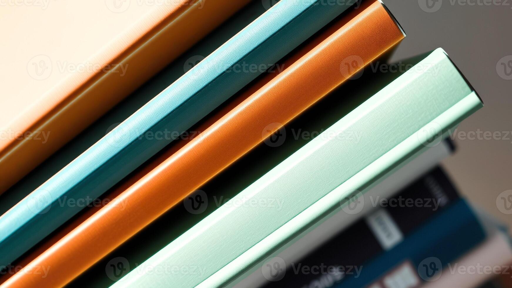 Stack of Colorful Books Close Up photo