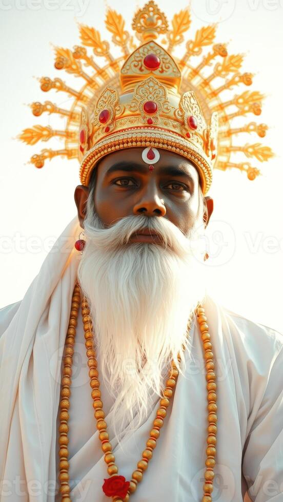 Portrait of a Man in Traditional Indian Attire photo