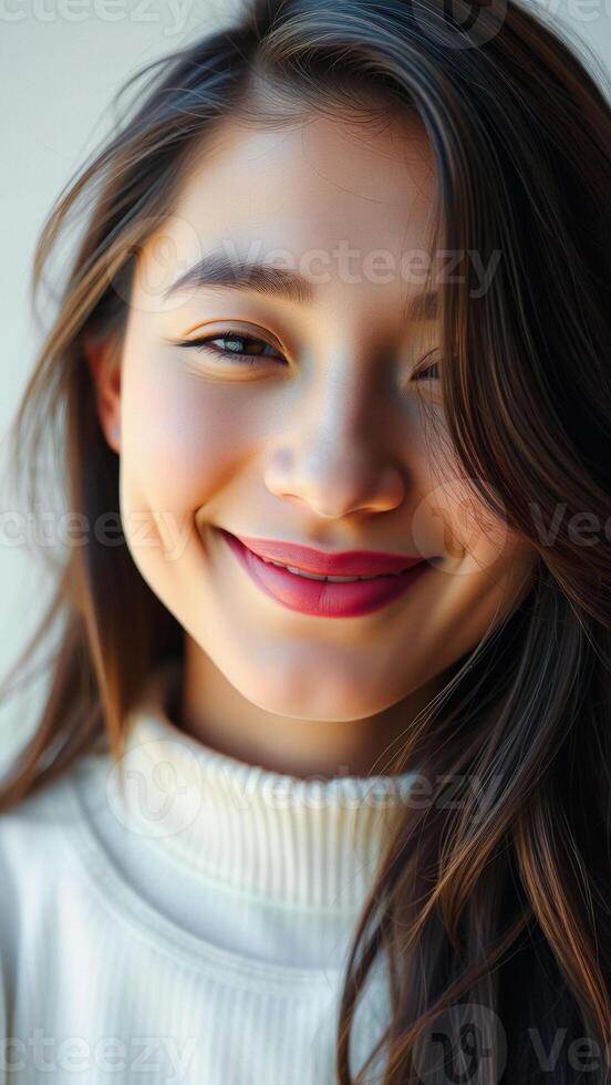Portrait of a Young Woman Smiling photo