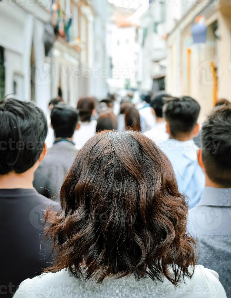 Woman in a Crowd photo