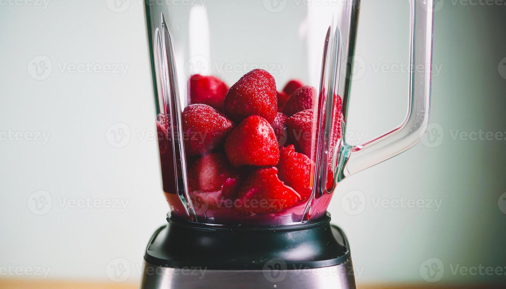 Frozen Strawberries in a Blender photo