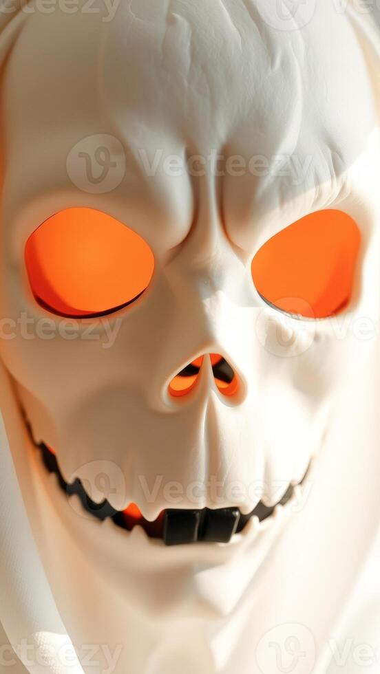 Close-up of a Glowing Halloween Ghost photo