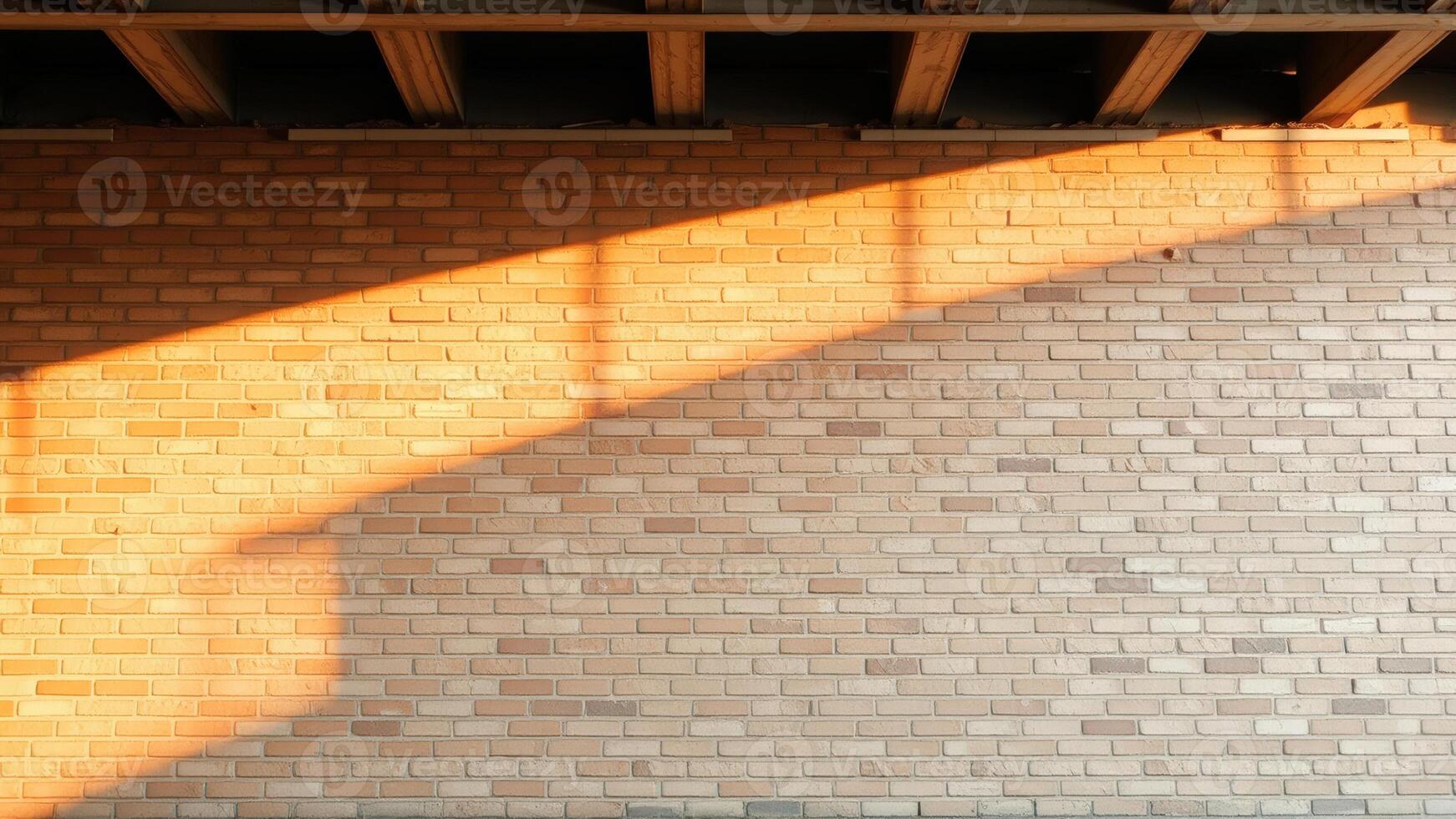Brick wall with sunlight photo