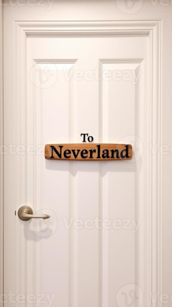 To Neverland Door Sign photo