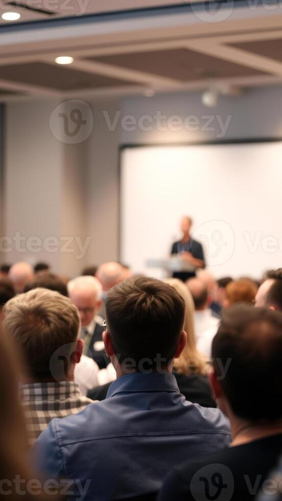 Attentive Audience at a Business Presentation photo