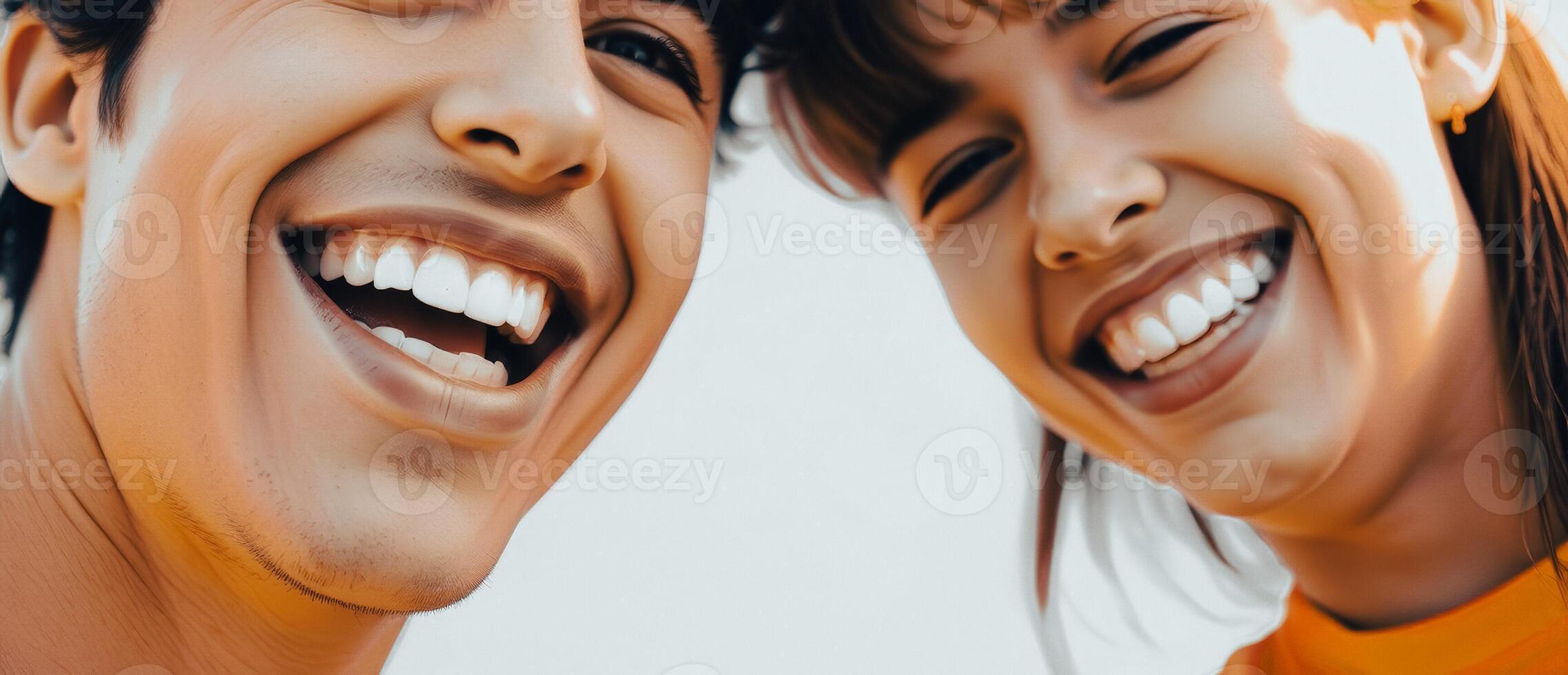 Couple Smiling Close Up photo