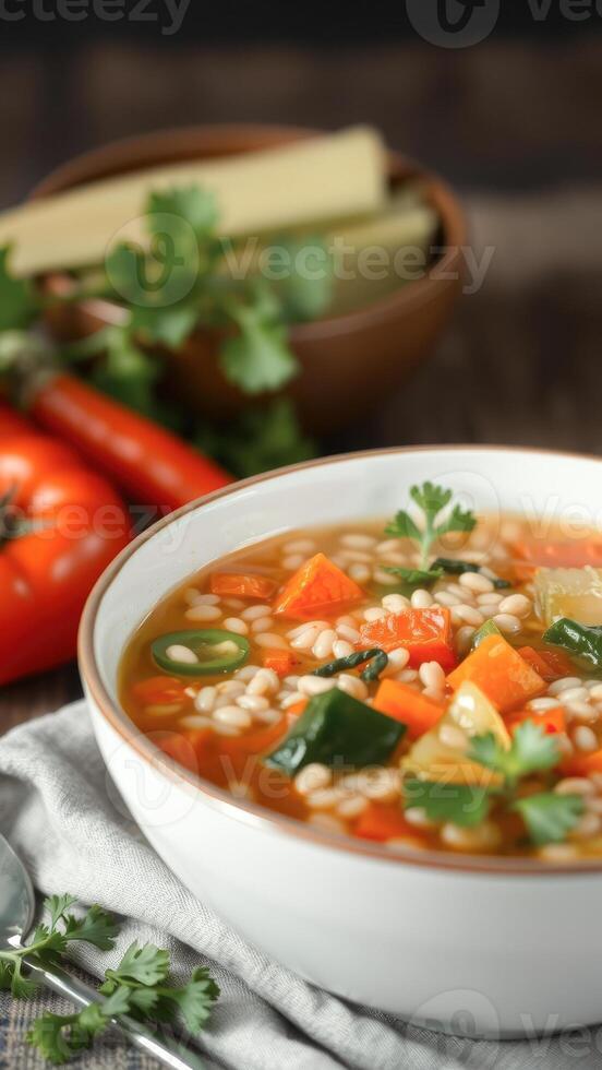 White Bean Soup with Vegetables photo