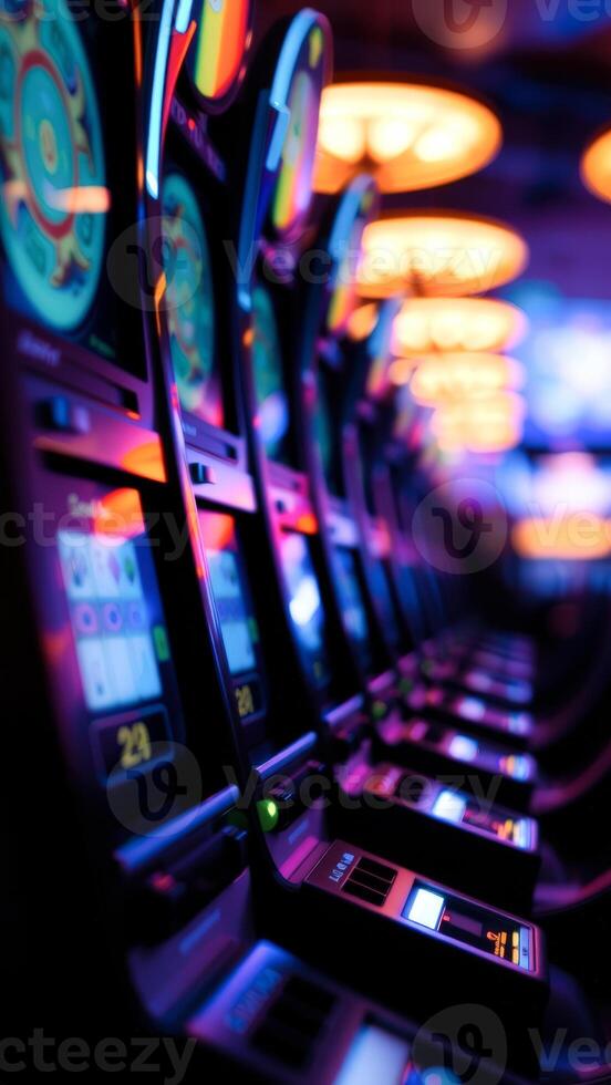 Slot Machines in a Casino photo