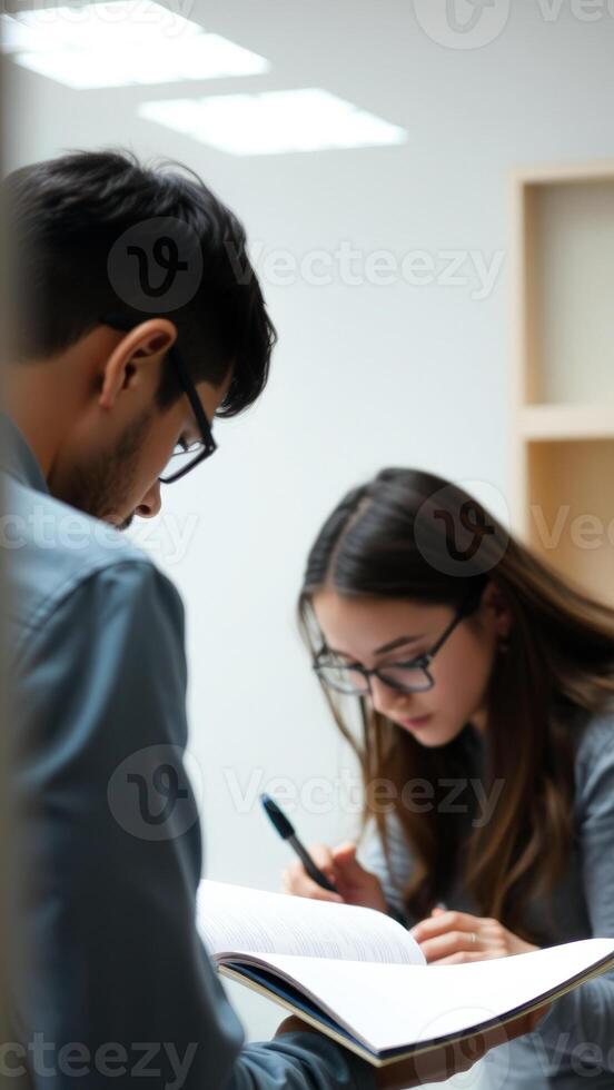Students Studying Together in a Classroom photo