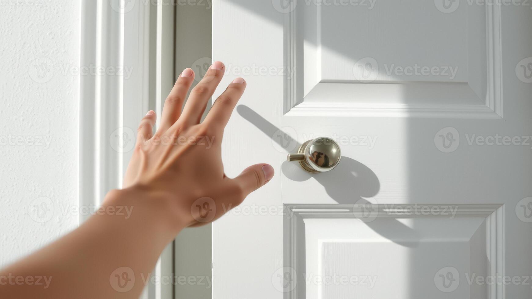 Reaching for the door photo