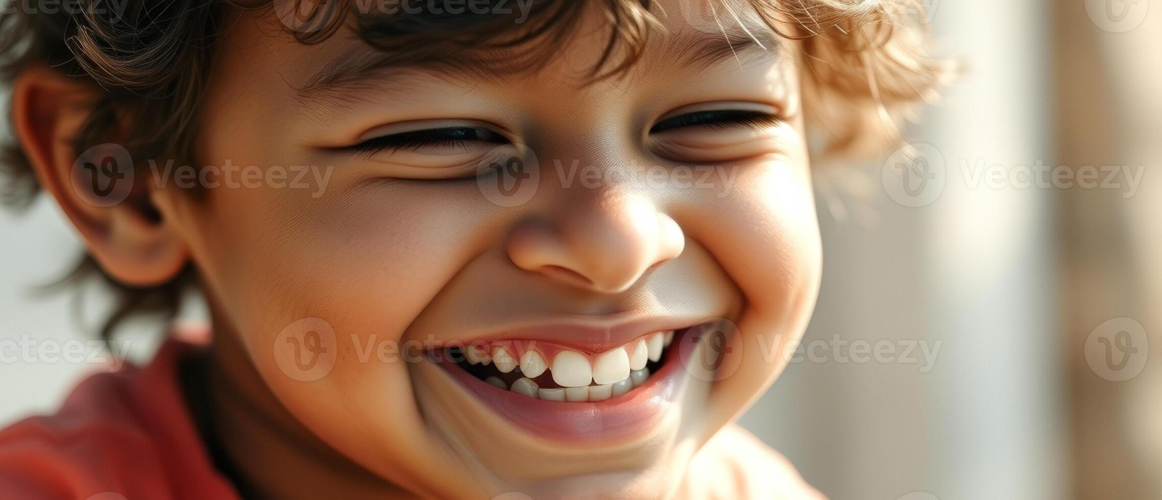 Little boy with big smile photo