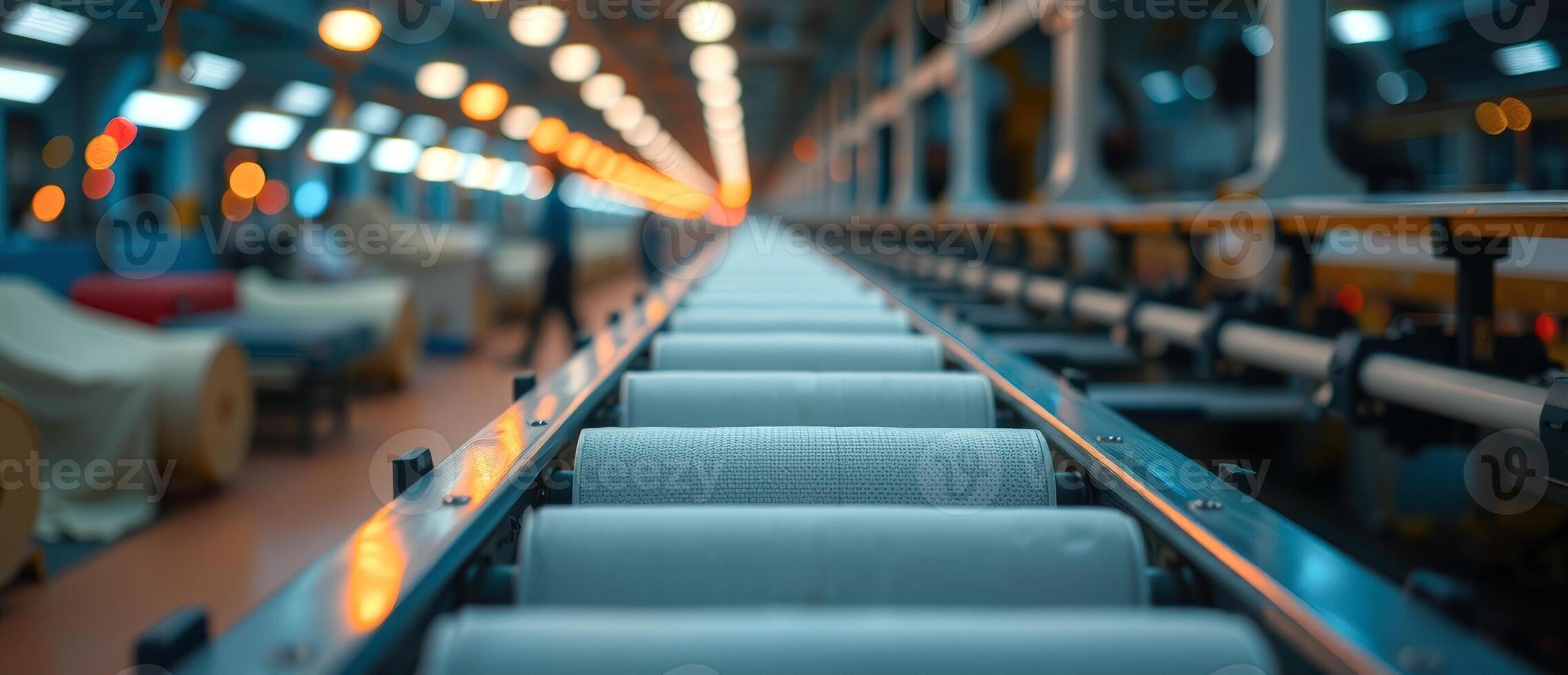 Conveyor Belt in Factory photo
