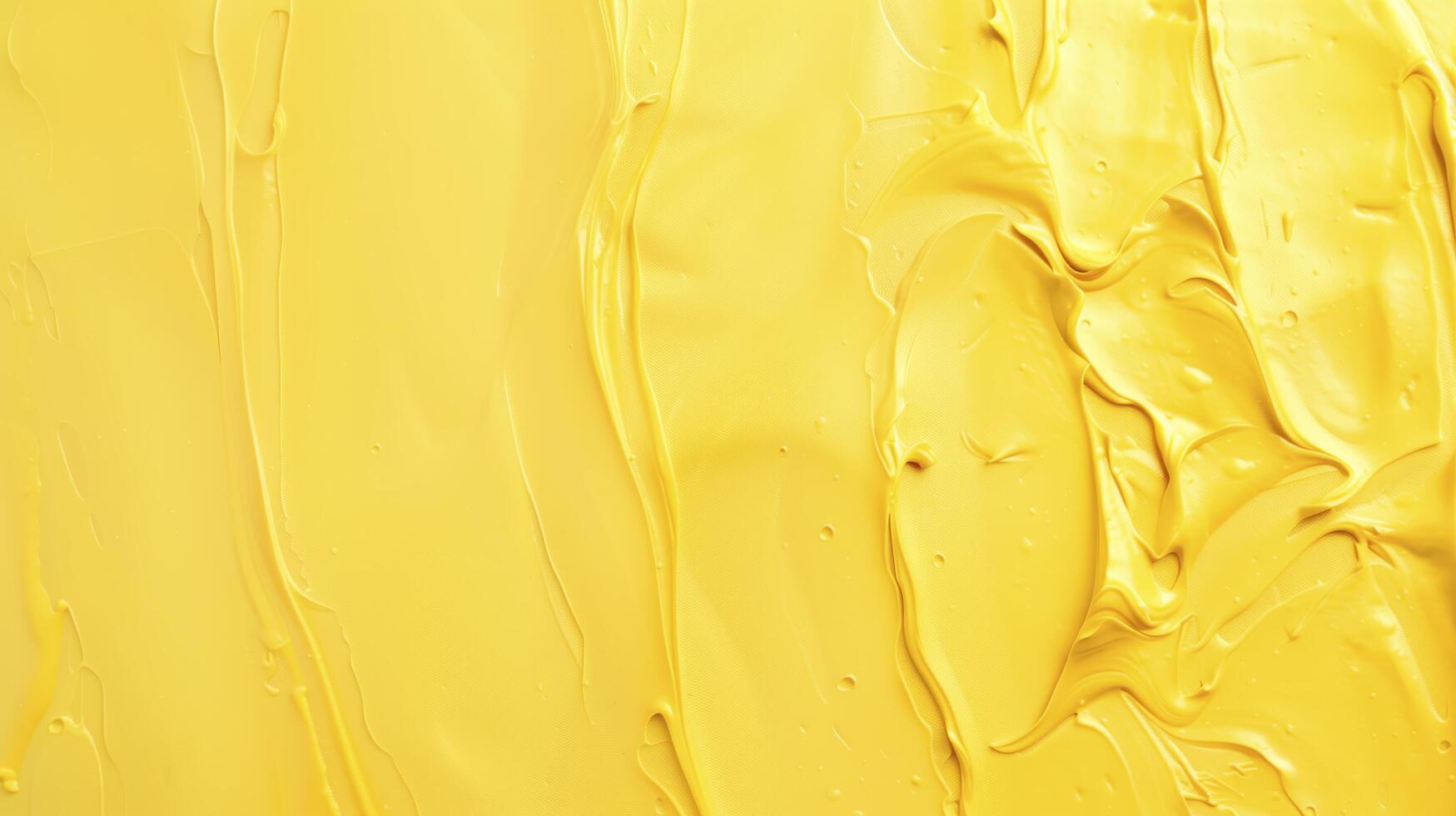 Abstract textured background created by flowing and mixing yellow acrylic paint photo