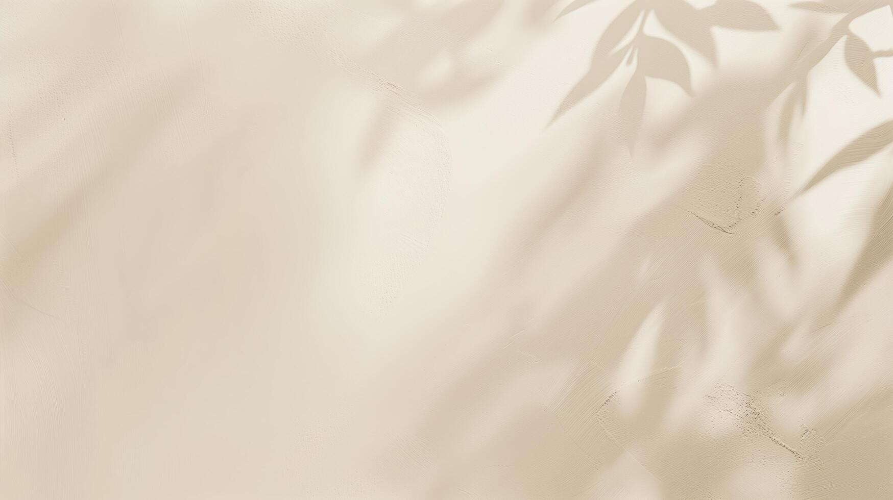 Beige background with leaf shadow overlay texture, perfect for showcasing cosmetic products photo