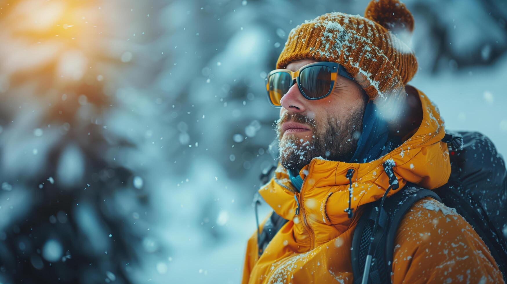 Embracing the snowy wilderness a mountaineer's journey to the summit photo