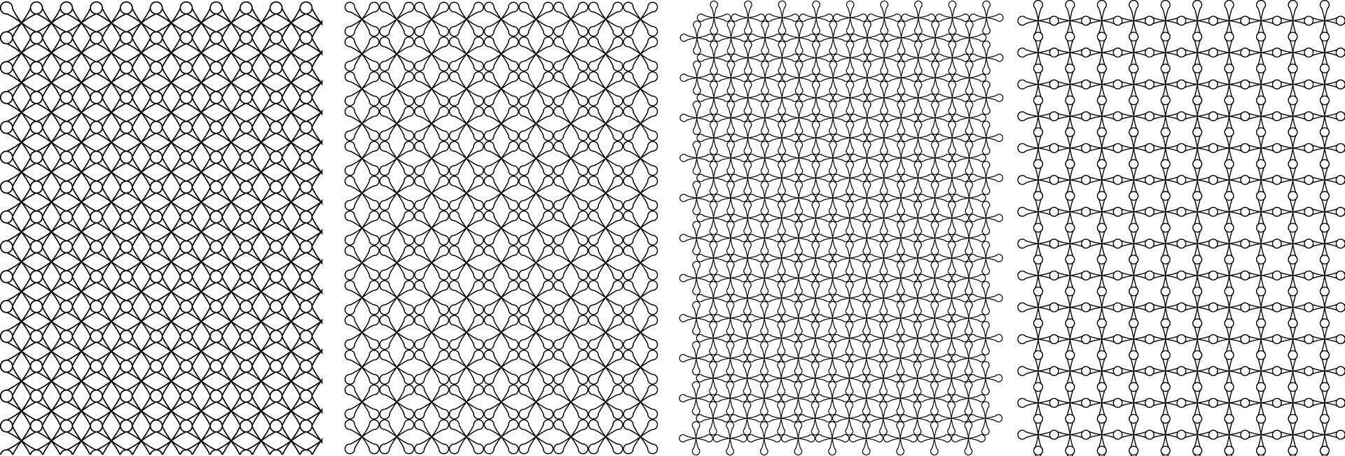 Seamless Geometric Pattern Background, Unique Colorable Seamless Pattern Set. vector