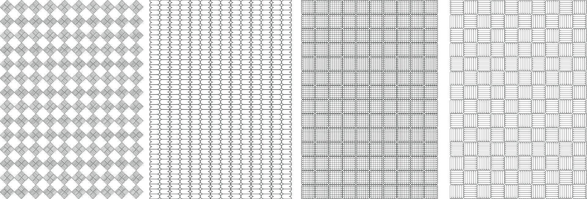 Seamless Abstract Pattern Set. vector