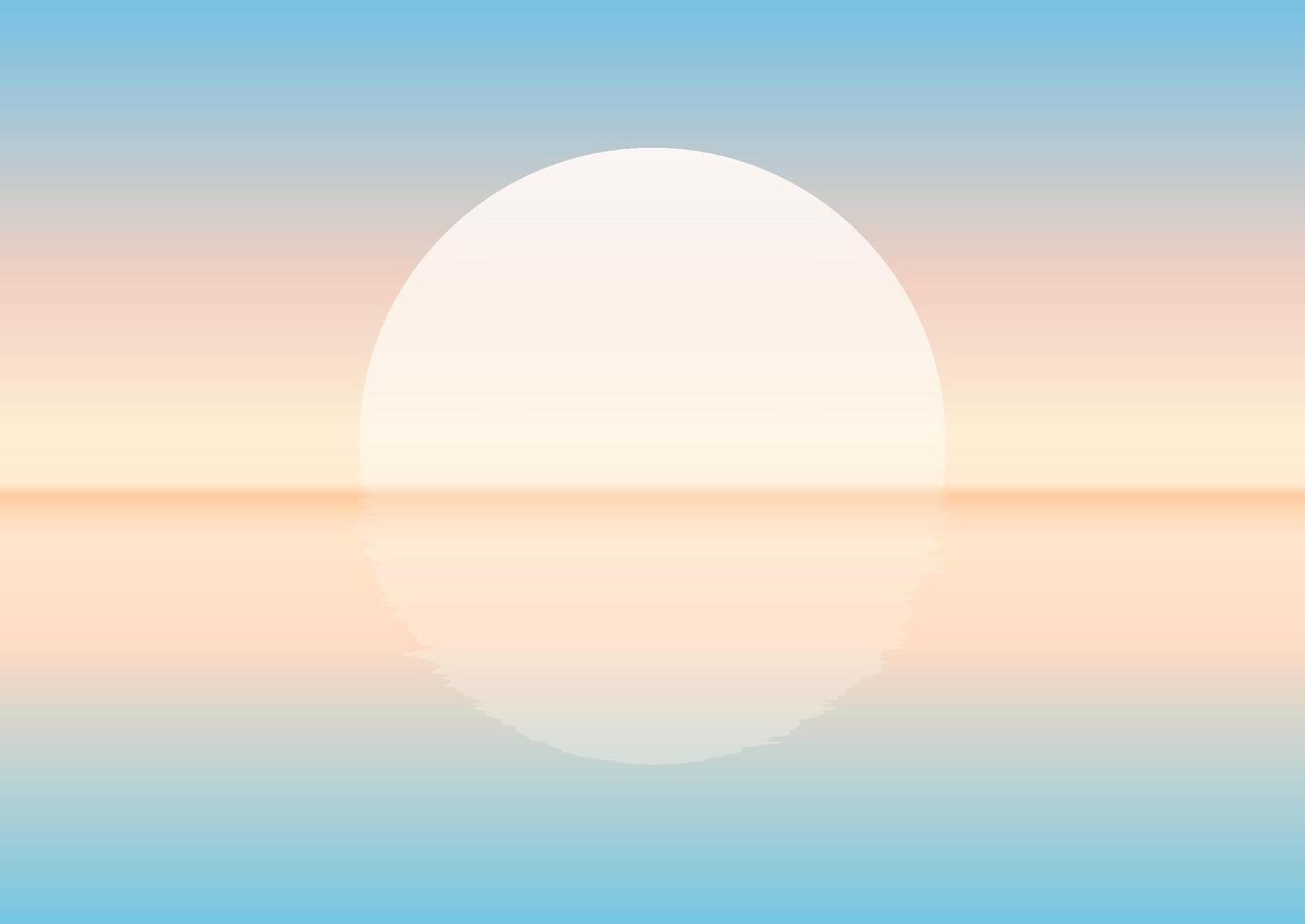 Abstract pastel coloured sunset landscape background vector