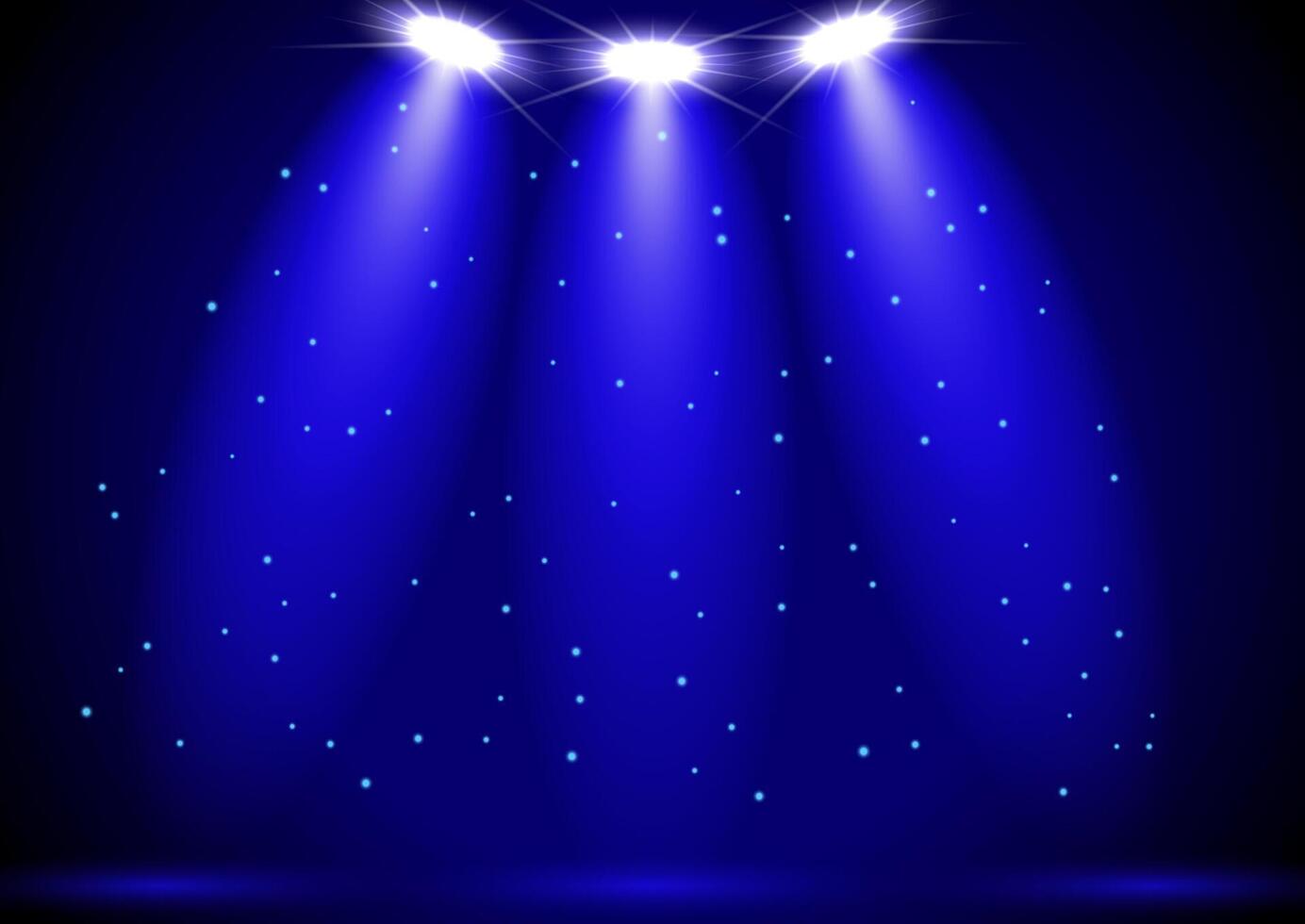 Minimal spotlight display background with sparkling lights vector