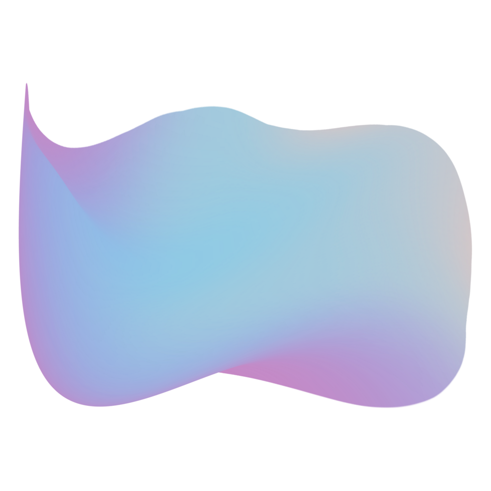 pink blue hologram liquid fluid abstract element illustration A flowing abstract shape with a gradient of purple to blue on a transparent background png