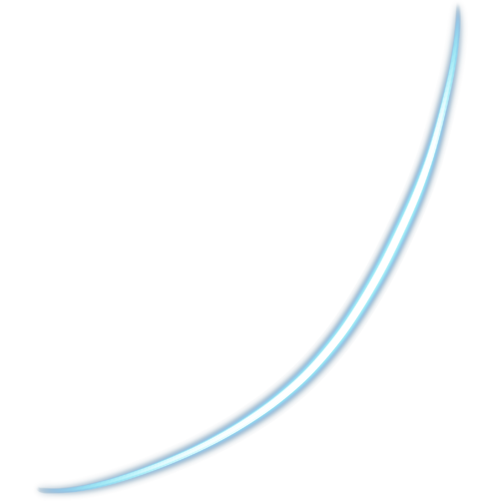 Glowing Blue Neon Curved Line Illustration png