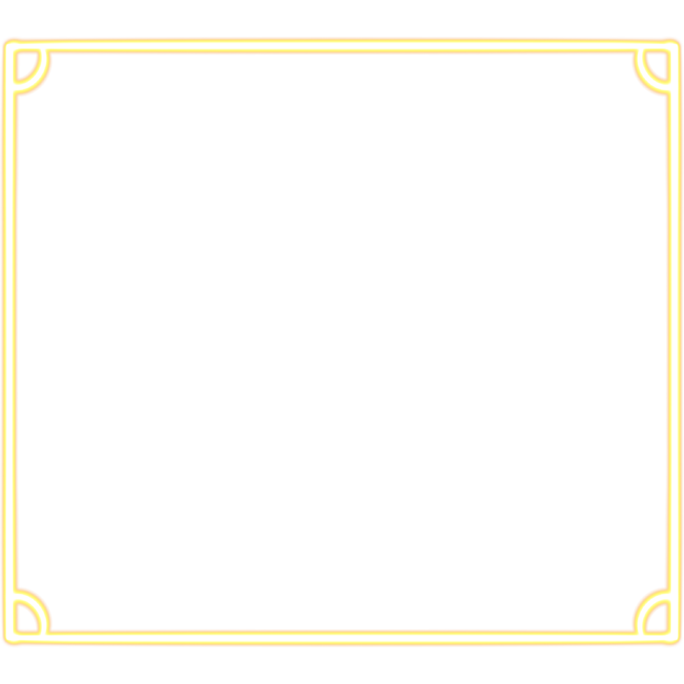 Glowing Golden Ornate Square Frame Illustration png