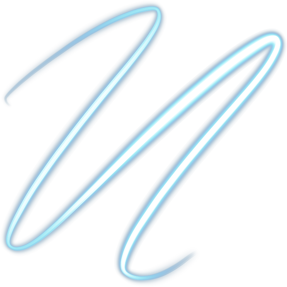 embrasé bleu néon double tourbillon illustration png
