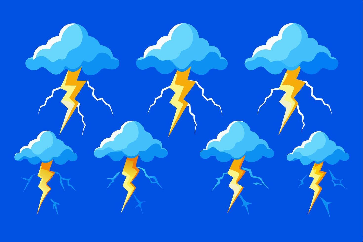 set of weather icons vector