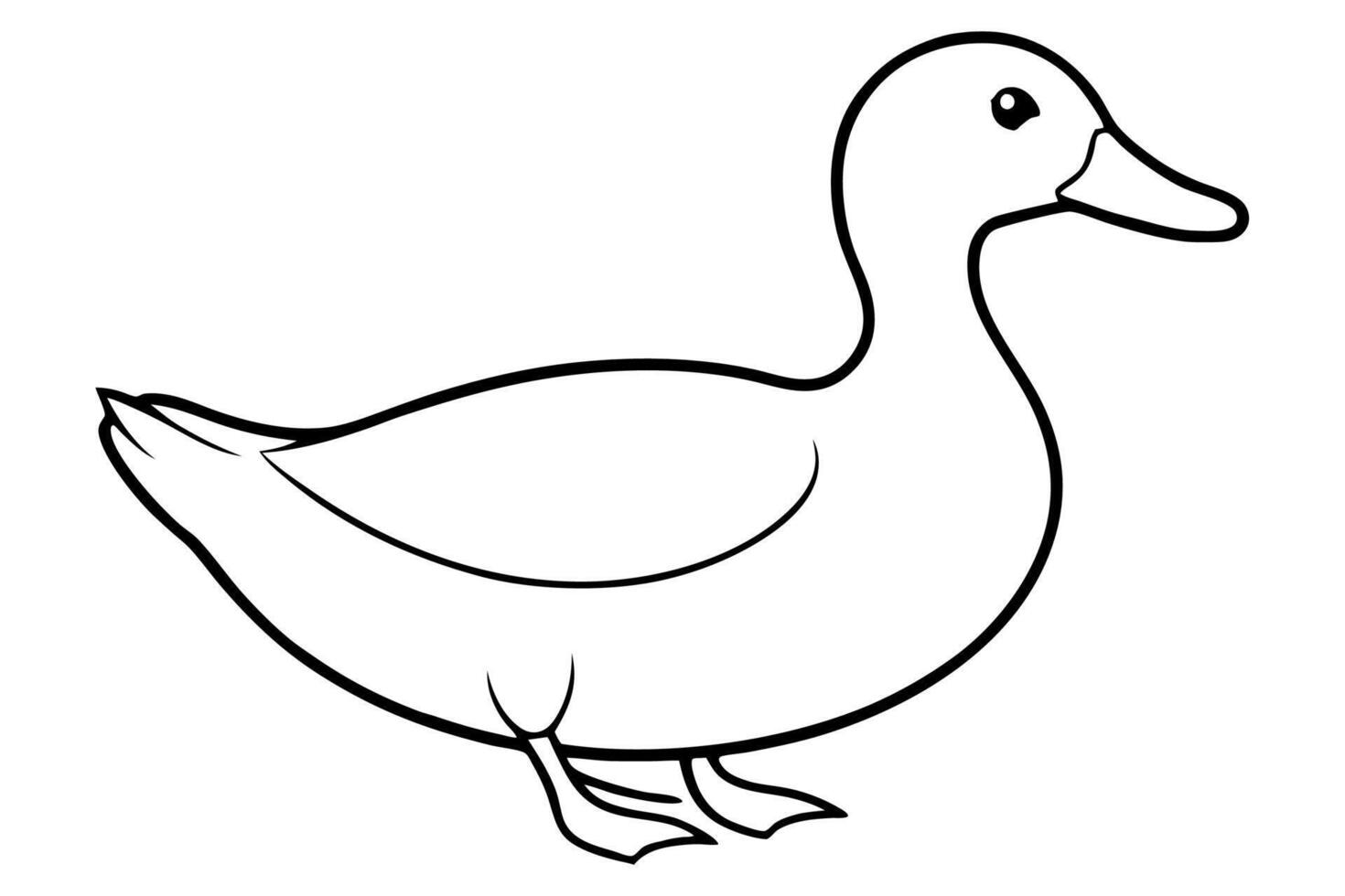 duck isolated on white background vector
