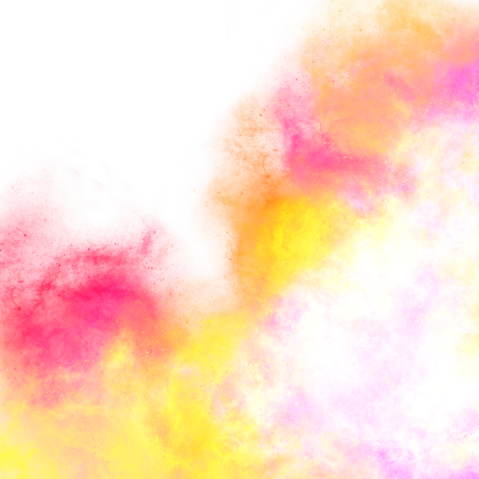 Galaxy Abstract Watercolor Splash in Pink and Yellow png