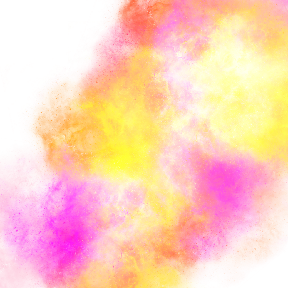 Galaxy Abstract Watercolor Explosion in Pink and Yellow png