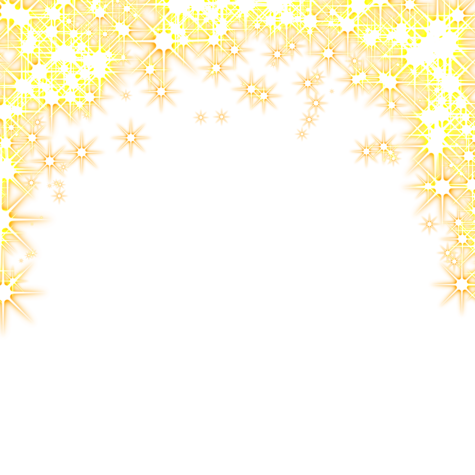 Golden Star Light Frame For Decoration Shimmering Star Frame png