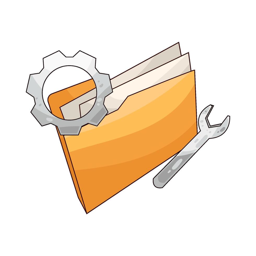 service folder illustration vector